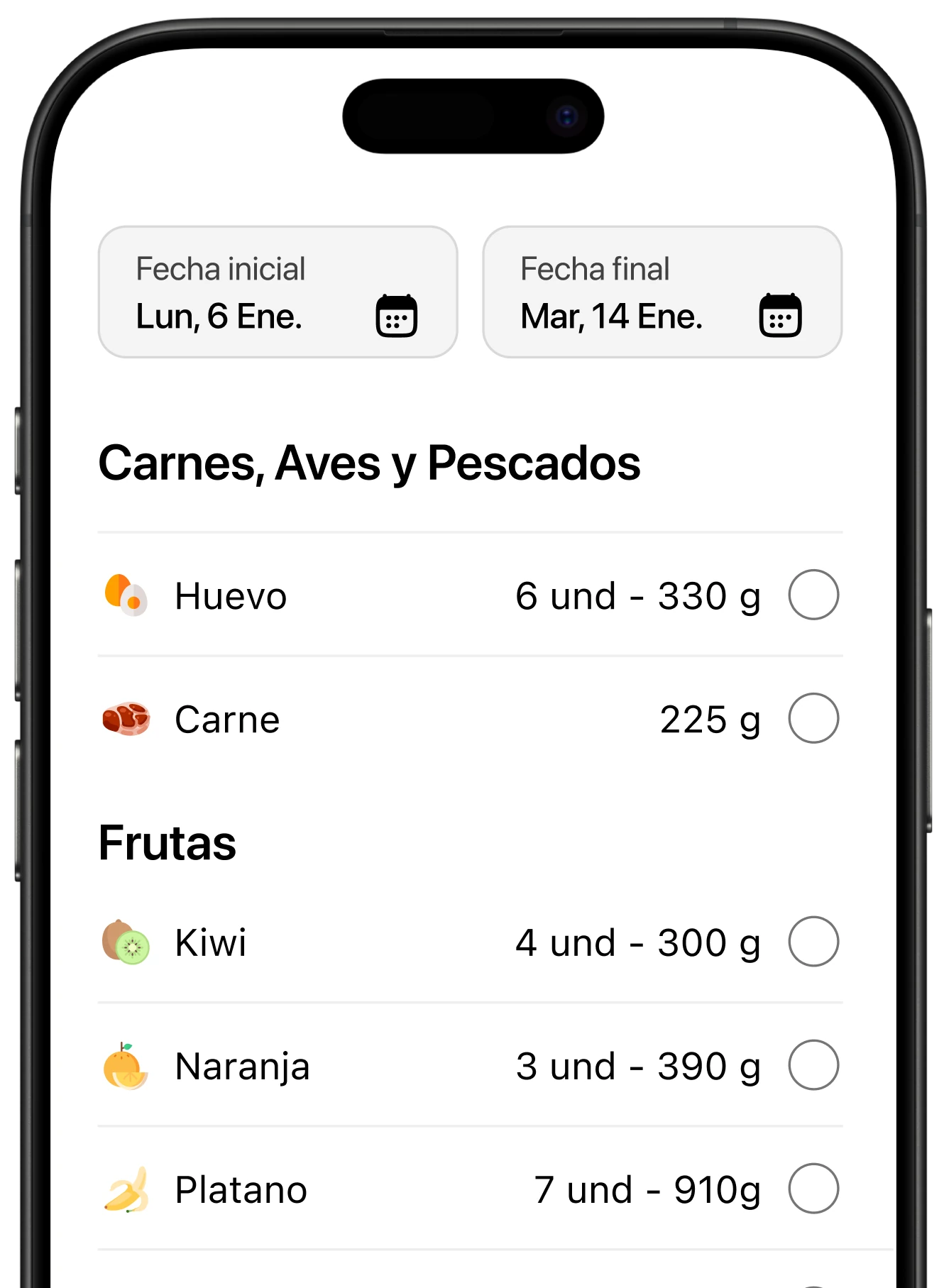 Listas de compras